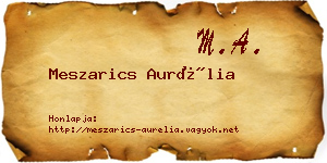 Meszarics Aurélia névjegykártya